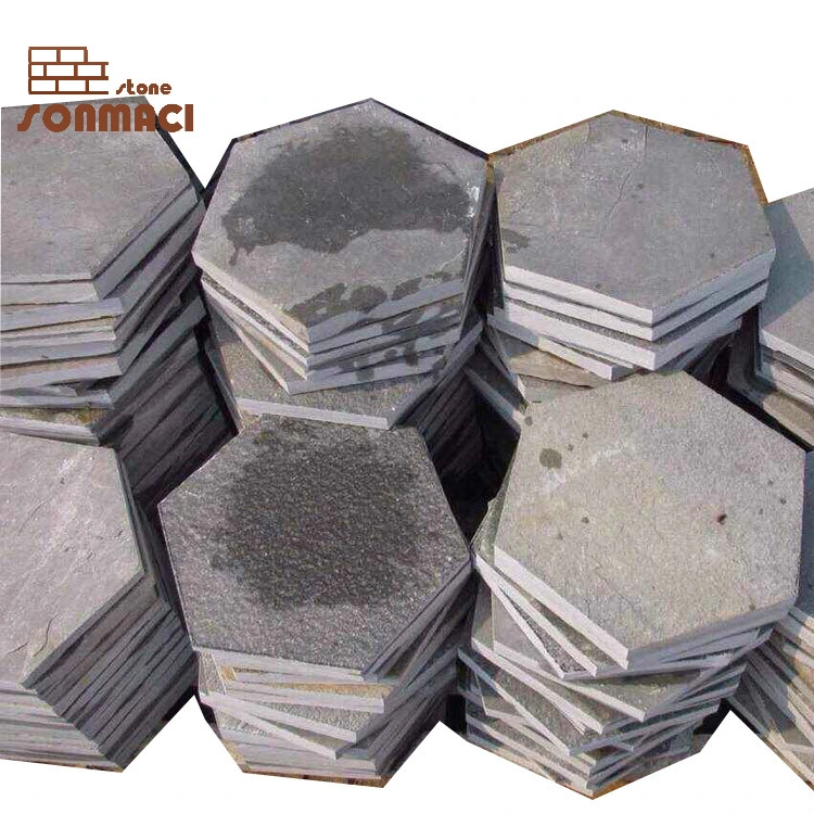 P014 Colored Slate Stepping Stone for Landscaping Road Decoration