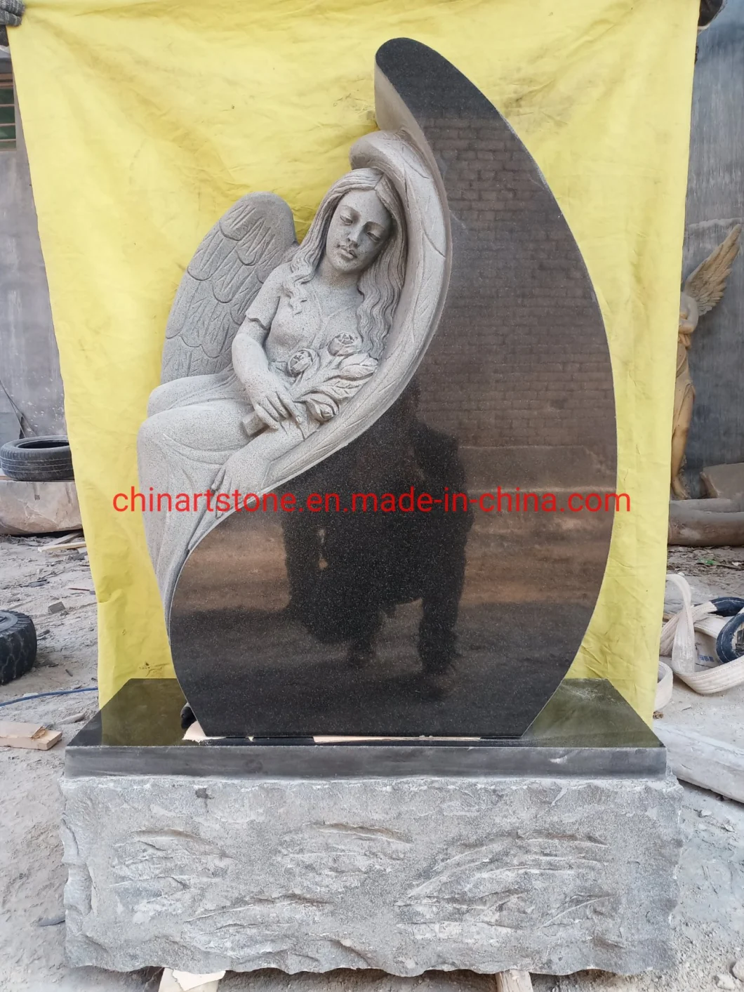 Simple Granite Tombstone for Europe and USA Market